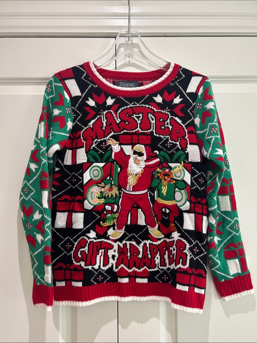 NWT “Master Gift Wrapper” Kids Christmas Sweater